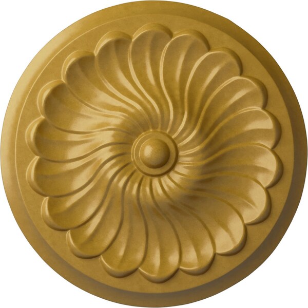 Ekena Millwork Flower Spiral Ceiling Medallion (Fits Canopies up to 2"), 12 1/4"OD x 2 1/4"P, Iridescent Gold CM12FLIGS - main
